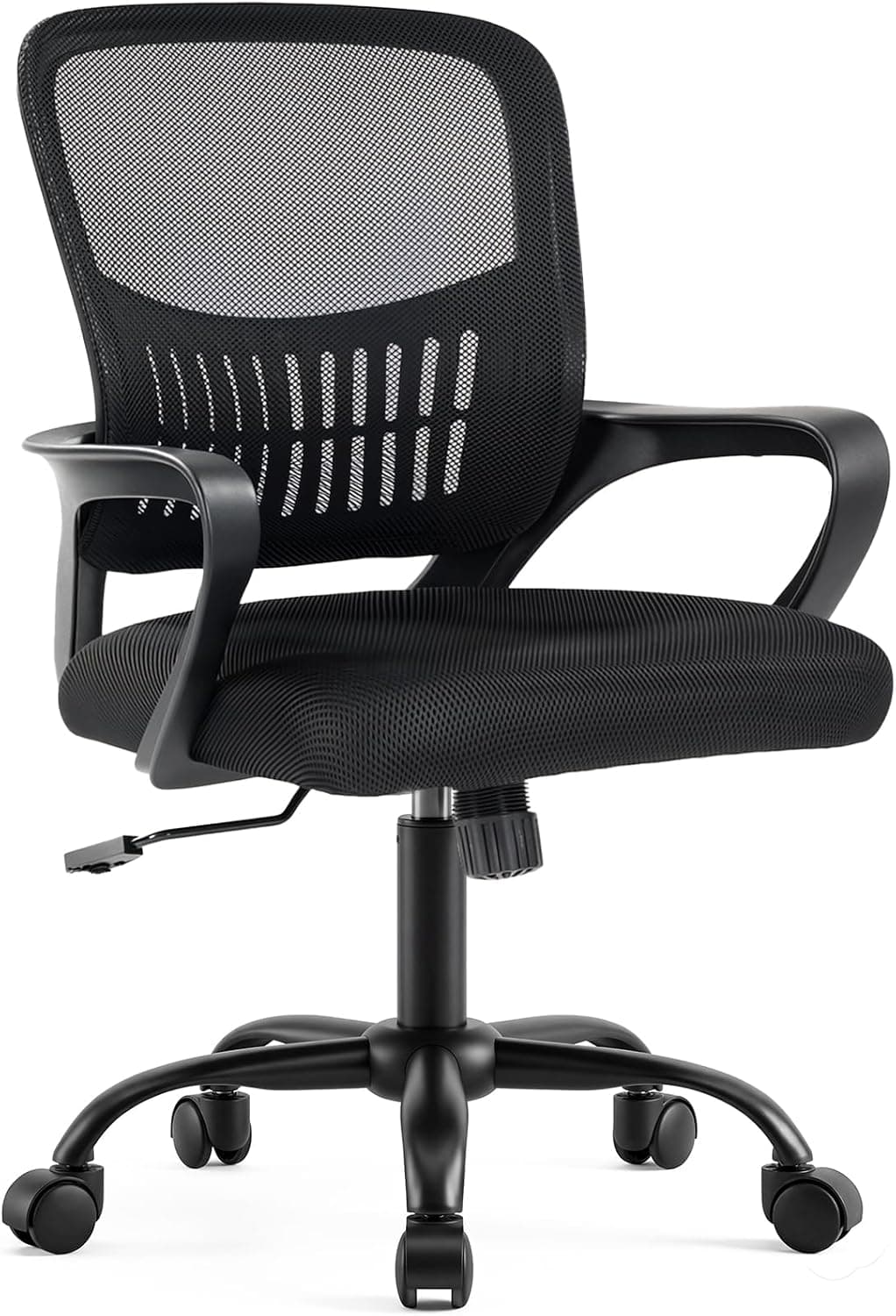 DUMOS Home Office Chair, Mid Back Mesh, Black